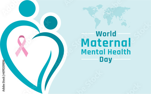 World maternal mental health day design.