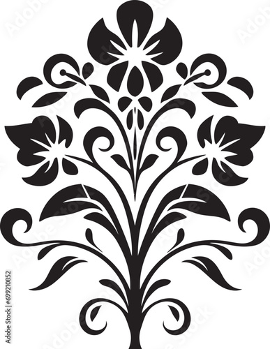 Artisanal Heritage Ethnic Floral Emblem Design Rooted Charm Decorative Ethnic Floral Logo