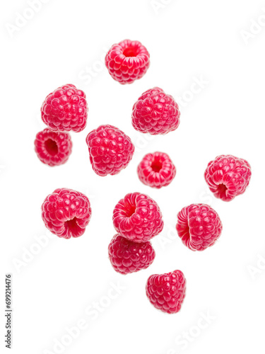 raspberries isolated on transparent background, png
