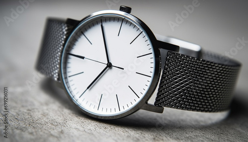 Elegant wristwatch, fashion accessory, accurate time, luxury, modern design generated by AI