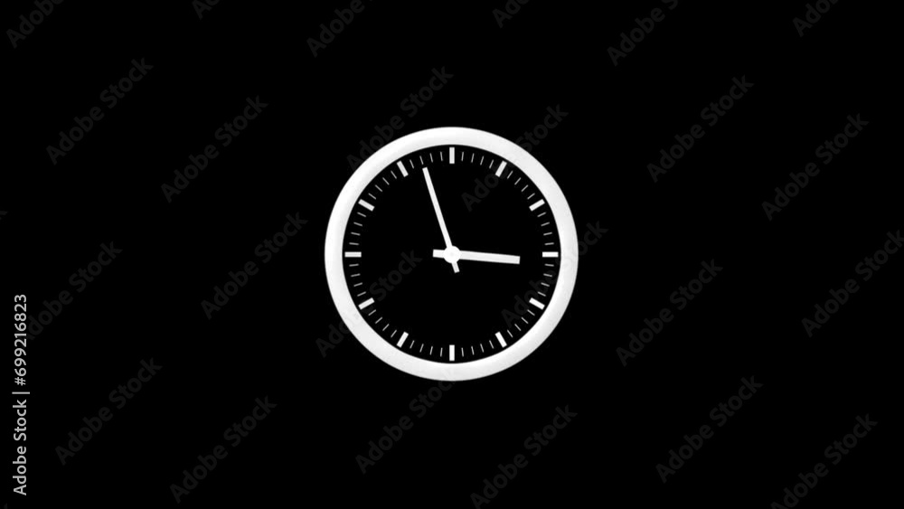 Animated clock icon isolated on transparent background. 4k video animation
Animated clock icon isolated on transparent background. 4k video animation