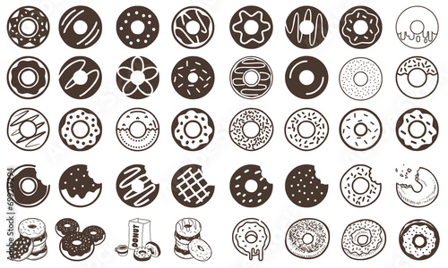 Donut icon and glyph collection