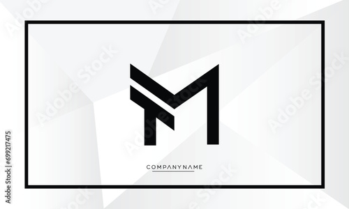 TM or MT Alphabet letters logo monogram

