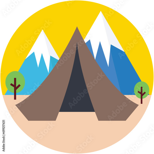 Tent Vector Icon