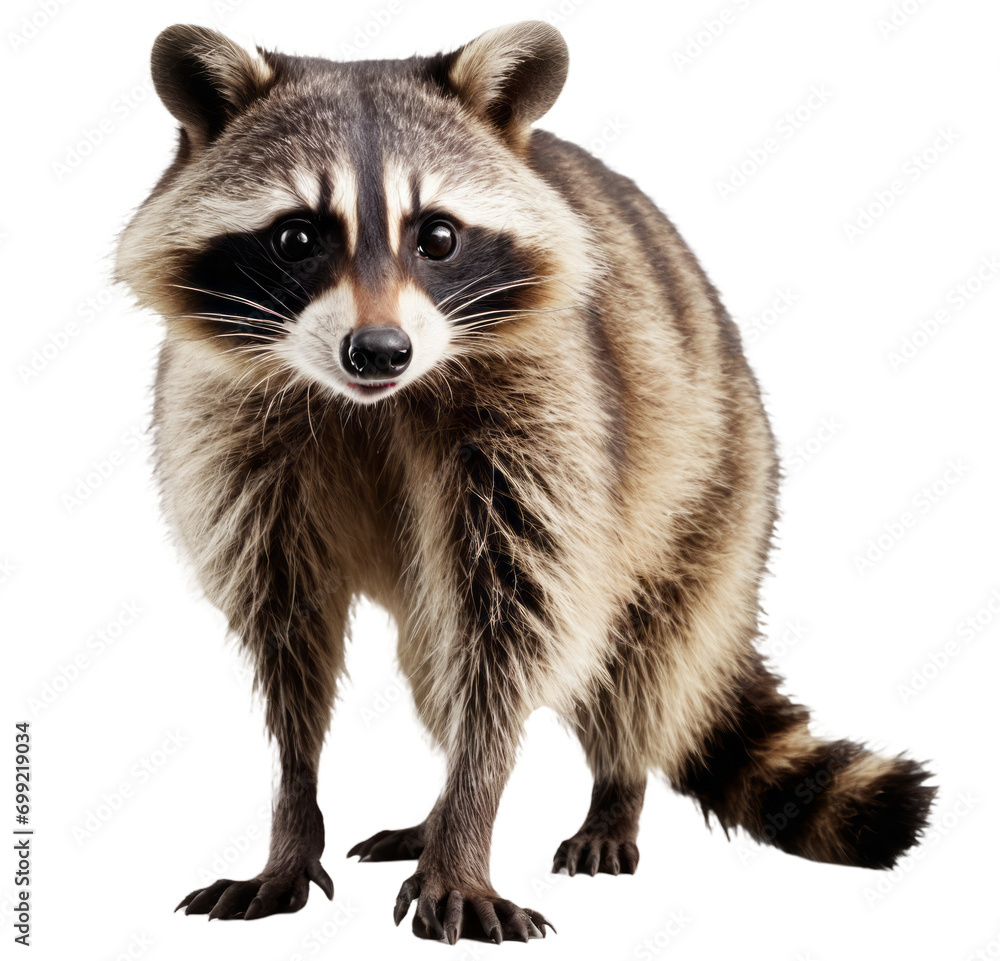 raccoon on transparent background, PNG