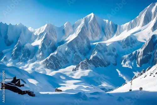  mountains landscape in winter
