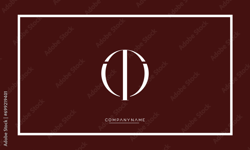 Alphabet letters TO or OT logo monogram Alphabet letters TO or OT logo monogram