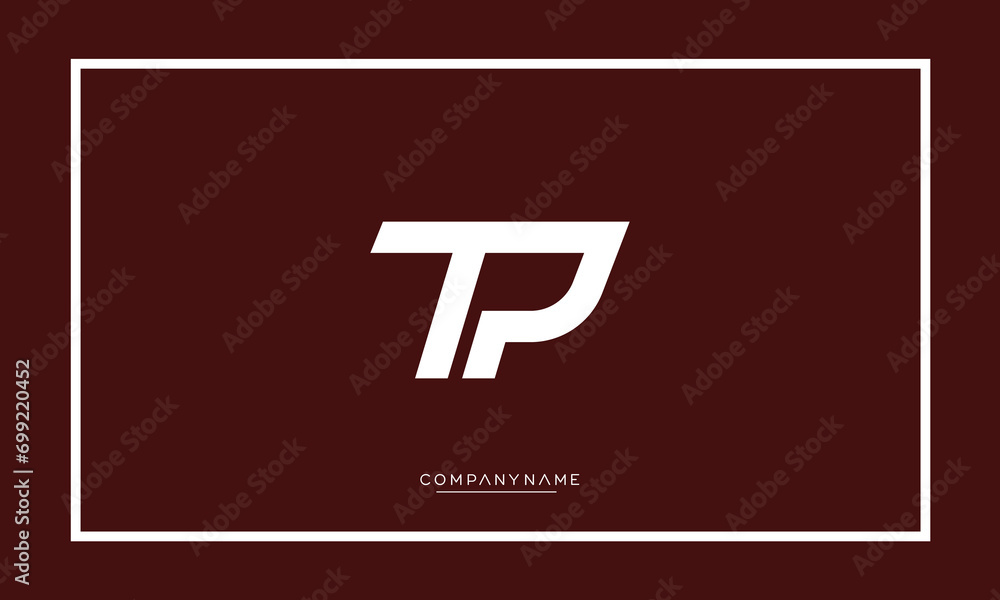 TP or PT Alphabet letters logo monogram TP or PT Alphabet letters logo monogram
