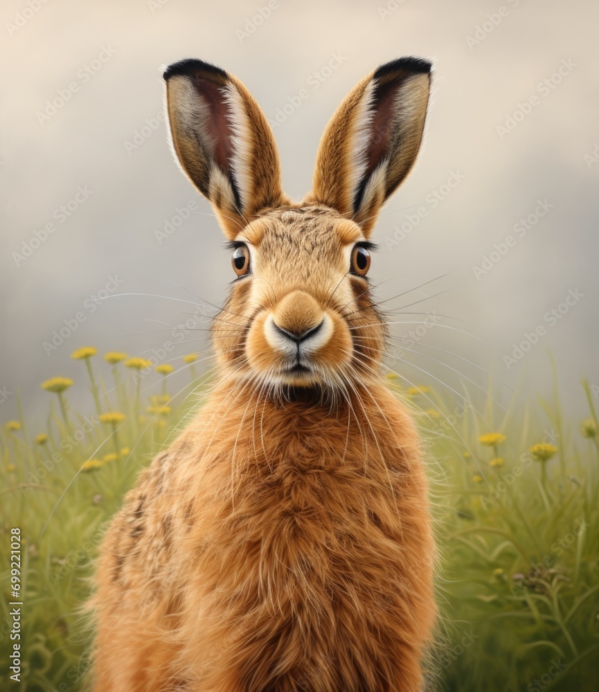 Cute little rabbit on green grass Cute little rabbit on green grass