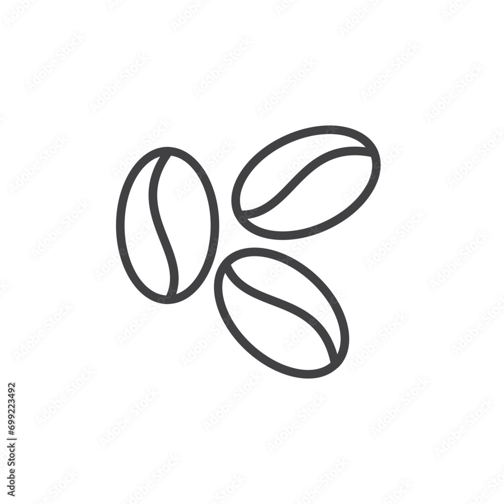 coffee beans icon. sign for mobile concept and web design. outline vector icon. symbol, logo illustration. vector graphics. coffee beans icon. sign for mobile concept and web design. outline vector icon. symbol, logo illustration. vector graphics.