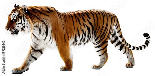 Majestic tiger isolated on transparent background photo