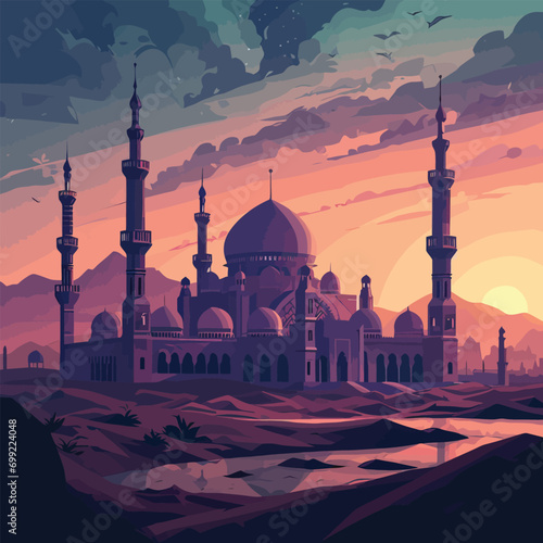 Mosque Vector Illustration