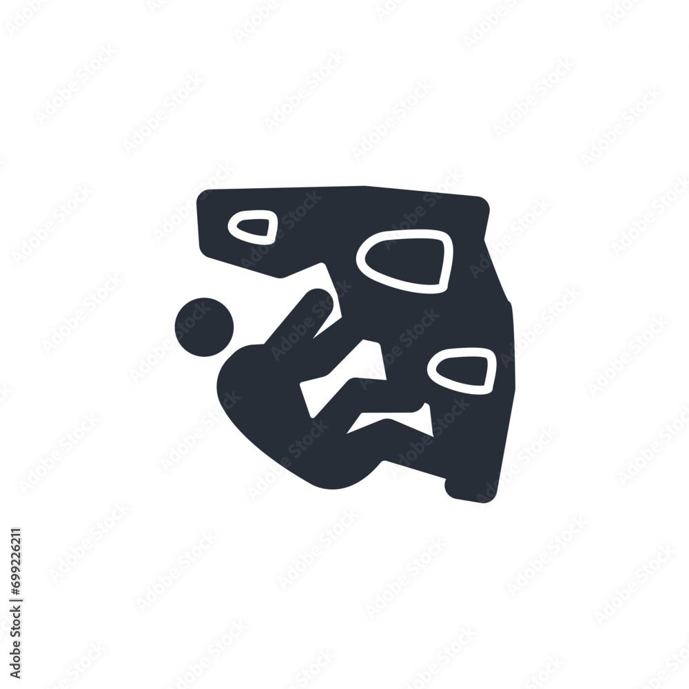 rock climbing icon. vector.Editable stroke.linear style sign for use web design,logo.Symbol illustration. rock climbing icon. vector.Editable stroke.linear style sign for use web design,logo.Symbol illustration.