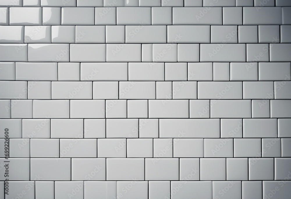 White light brick tiles tilework glazed ceramic wall or floor texture wide background pattern White light brick tiles tilework glazed ceramic wall or floor texture wide background pattern