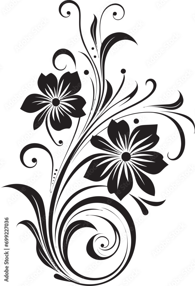 Dynamic Botanical Impressions Black Logo Icon Timeless Hand Rendered Petals Elegant Logo Detail Dynamic Botanical Impressions Black Logo Icon Timeless Hand Rendered Petals Elegant Logo Detail