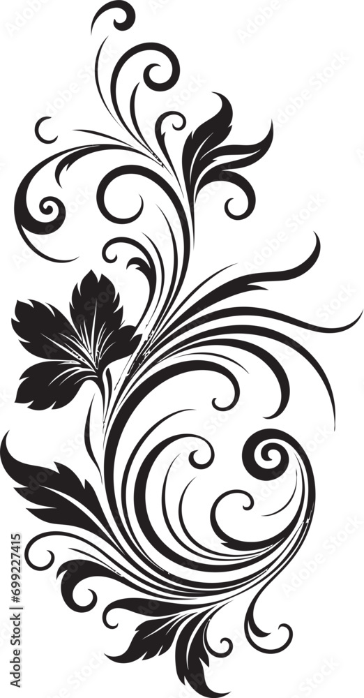 Chic Floral Impressions Black Vector Icon Radiant Handcrafted Vines Iconic Logo Symbol Chic Floral Impressions Black Vector Icon Radiant Handcrafted Vines Iconic Logo Symbol