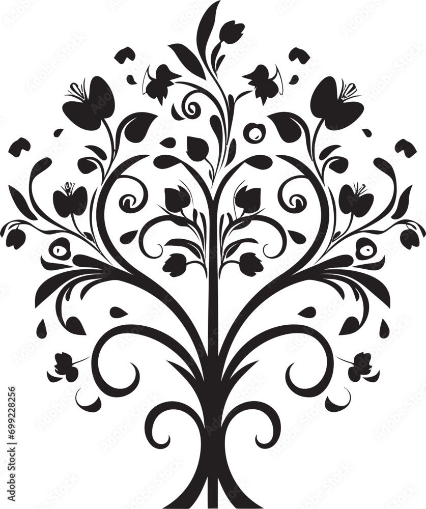Artistic Hand Rendered Petals Noir Vector Logo Noir Botanical Elegance Handcrafted Iconic Design Artistic Hand Rendered Petals Noir Vector Logo Noir Botanical Elegance Handcrafted Iconic Design