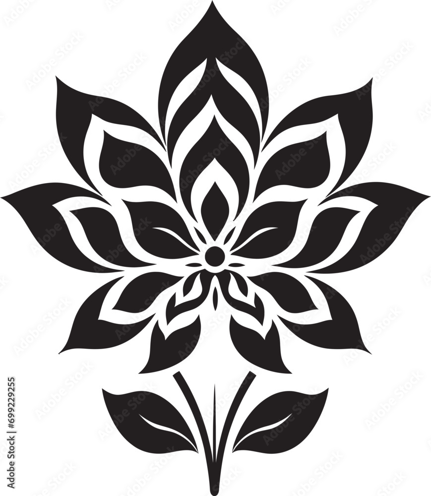 Minimalist Blossom Sketch Artistic Logo Element Chic Floral Outline Single Black Iconic Emblem Minimalist Blossom Sketch Artistic Logo Element Chic Floral Outline Single Black Iconic Emblem