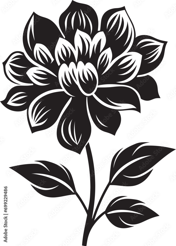 Graceful Blossom Artistic Black Logo Emblem Design Sleek Petal Icon Single Handcrafted Vector Flower Graceful Blossom Artistic Black Logo Emblem Design Sleek Petal Icon Single Handcrafted Vector Flower