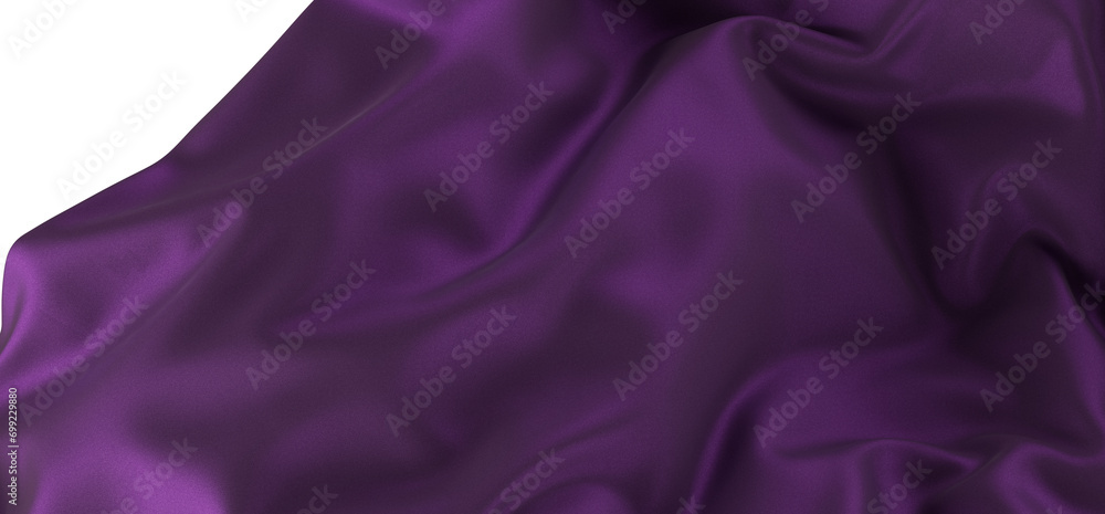 Obraz premium Flowing purple cloth background, 3d rendering.