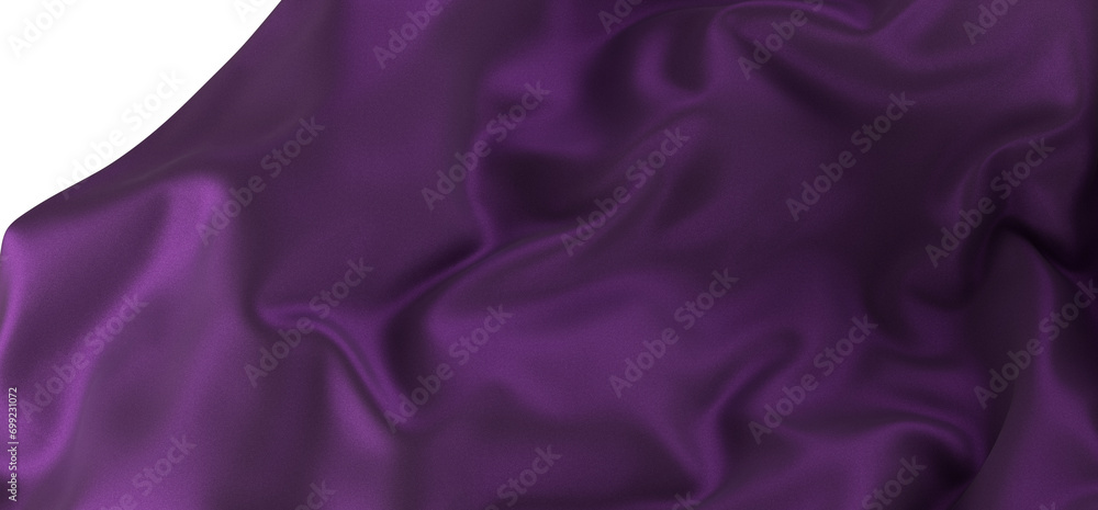 Obraz premium Flowing purple cloth background, 3d rendering.