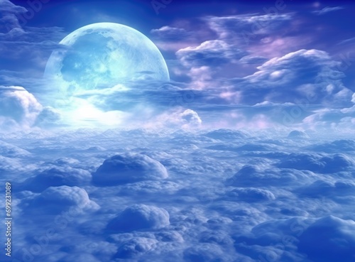 full moon with clouds at night