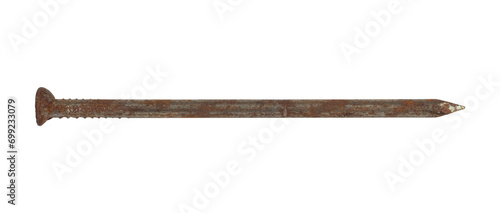 nail, old rusty nail isolated from background