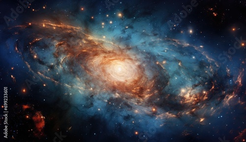 planets, stars and galaxies in outer space showing the beauty of space exploration.