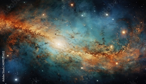 planets  stars and galaxies in outer space showing the beauty of space exploration.