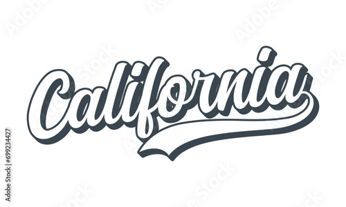 Vector california text typography design for tshirt hoodie baseball cap jacket and other uses vector photo