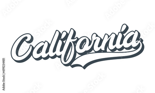 Vector california text typography design for tshirt hoodie baseball cap jacket and other uses vector