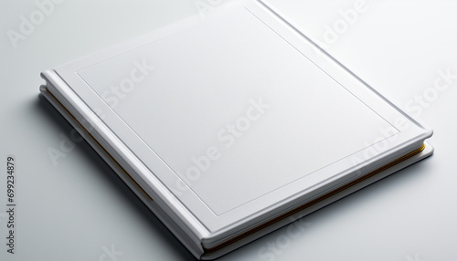 Blank paper, book cover, laptop tools for studying and learning generated by AI photo