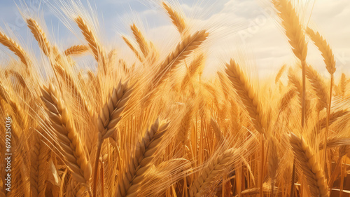 Golden Wheat Field Under Sunlight