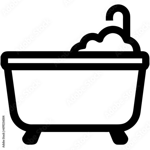 Baby bath tub vektor icon illustation