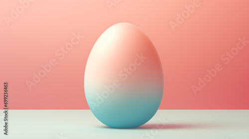 Minimalistic Illustration of a Single Easter Egg with Subtle Pastel Colors, Emphasizing Simplicity and Elegance, Easter