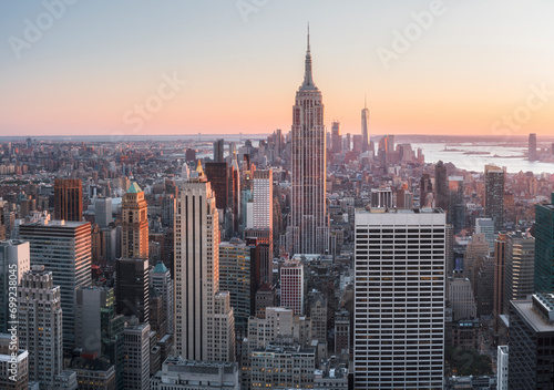 Blick vom Top of the Rock  Empire State Building  Rockefeller Center  Manhatten  New York City  New York  USA