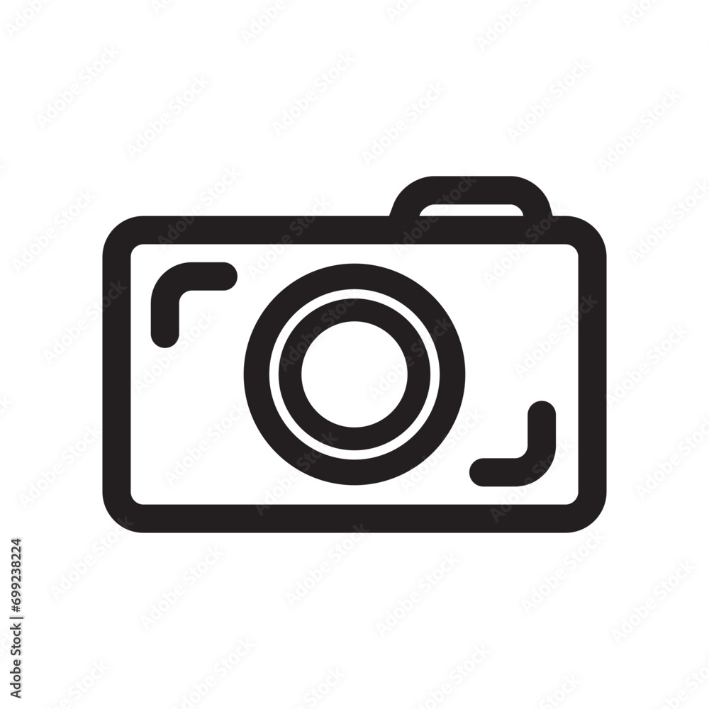 camera icon logo illustration. Vector graphics. minimalistic camera icon camera icon logo illustration. Vector graphics. minimalistic camera icon