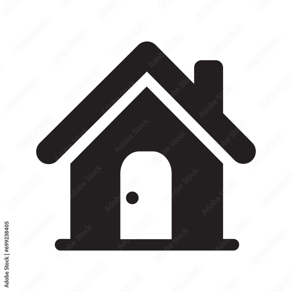 House icon. vector minimalistic illustration of house icon House icon. vector minimalistic illustration of house icon