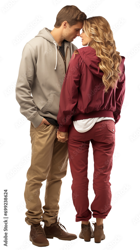 couple of lovers back view couple of lovers back view