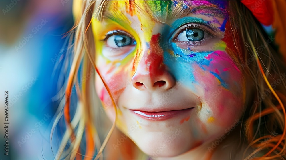 Rainbow Bright Face Painting