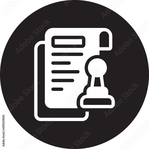 Fotografi attestation glyph icon