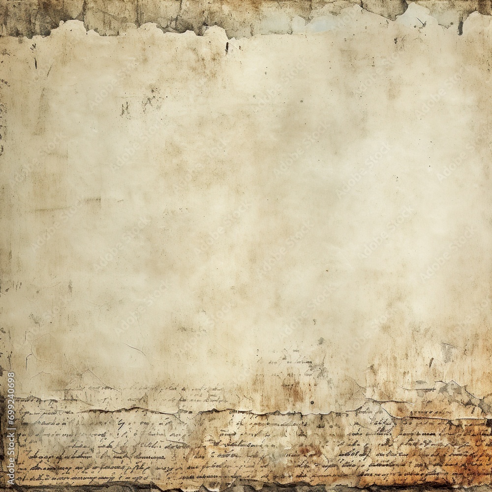 Vintage craft paper texture: Grunge vignette of old Newspaper. Abstract art background design with copy space for text. White smooth paper texture pattern, Torn page sheet with recycled material