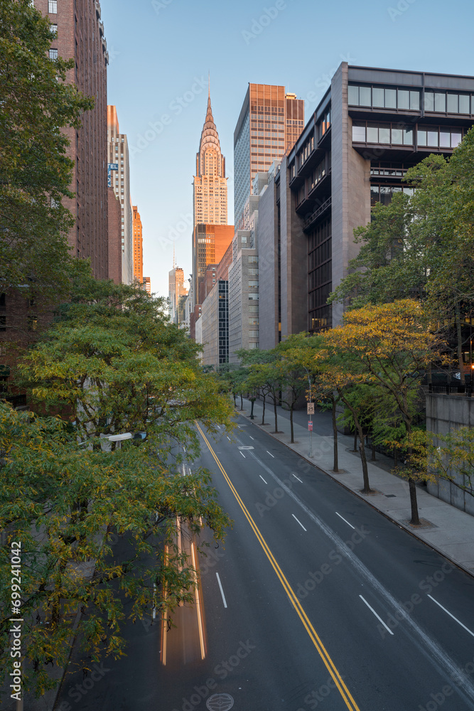 Chrystler Building von der 42nd Street, Manhatten, New York City, New York, USA