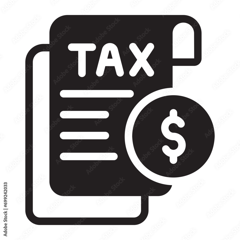 tax glyph icon tax glyph icon