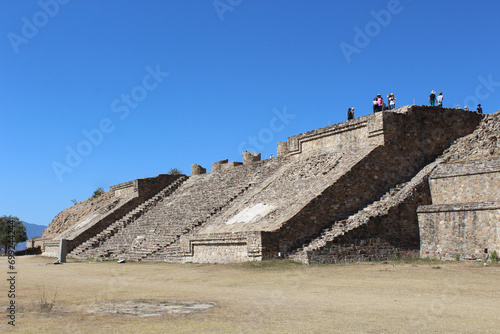 Monte Alban pyramid in Oaxaca Mexico