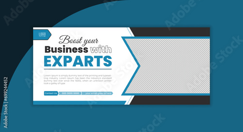 Creative Modern Professional Corporate Business Social Media Facebook Cover and Web Banner Template Design