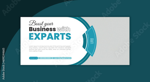 Creative Modern Professional Corporate Business Social Media Facebook Cover and Web Banner Template Design