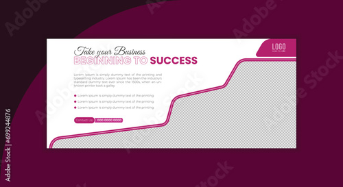Minimal Corporate Business Social Media Facebook Cover and Web Banner Design