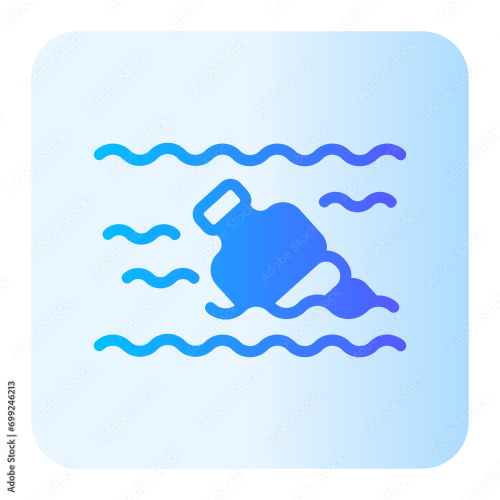 Obraz premium water pollution gradient icon