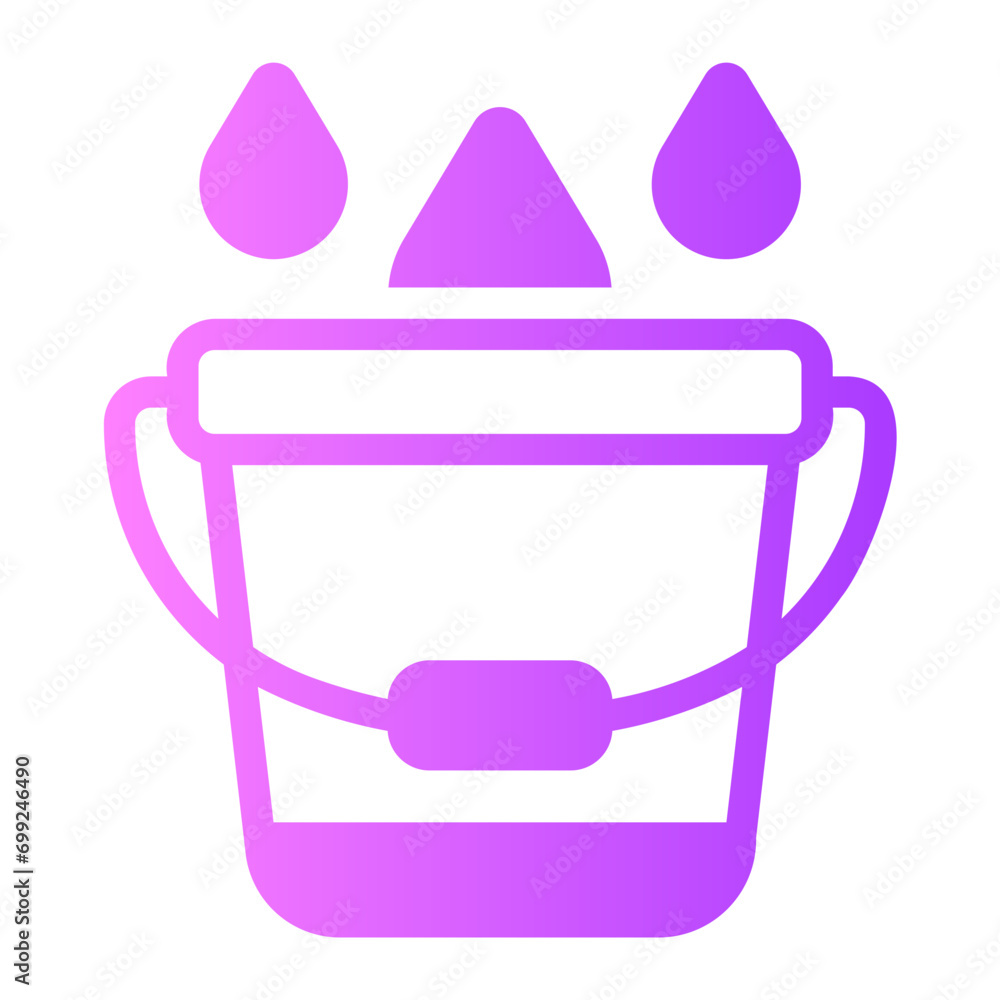 water bucket gradient icon water bucket gradient icon